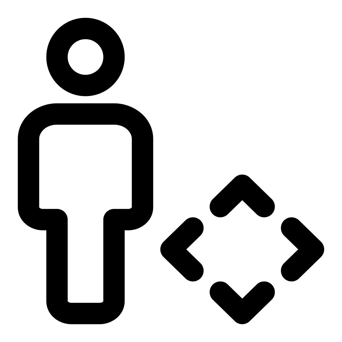 moving in all direction on company operation portal icon