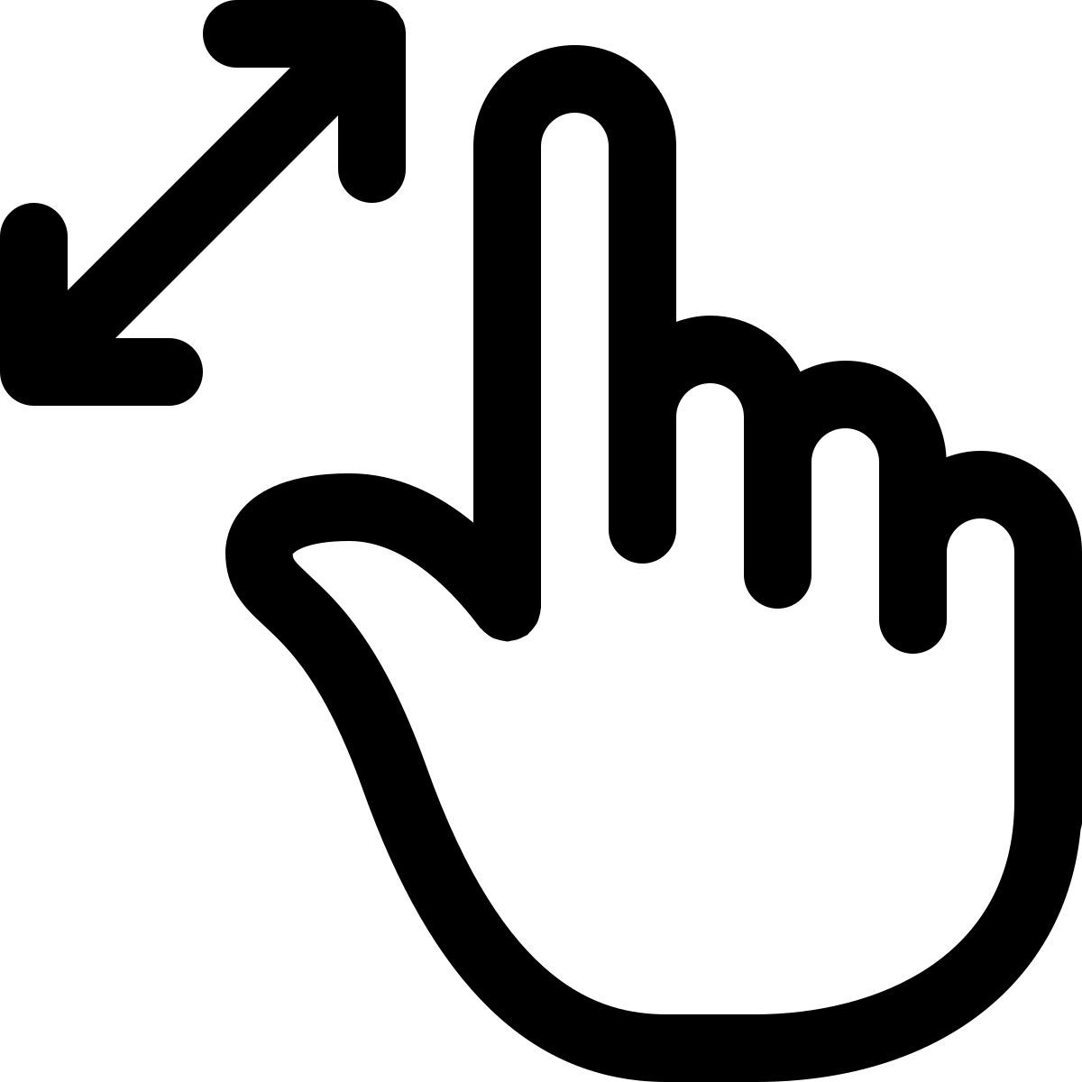 zoom in gesture icon