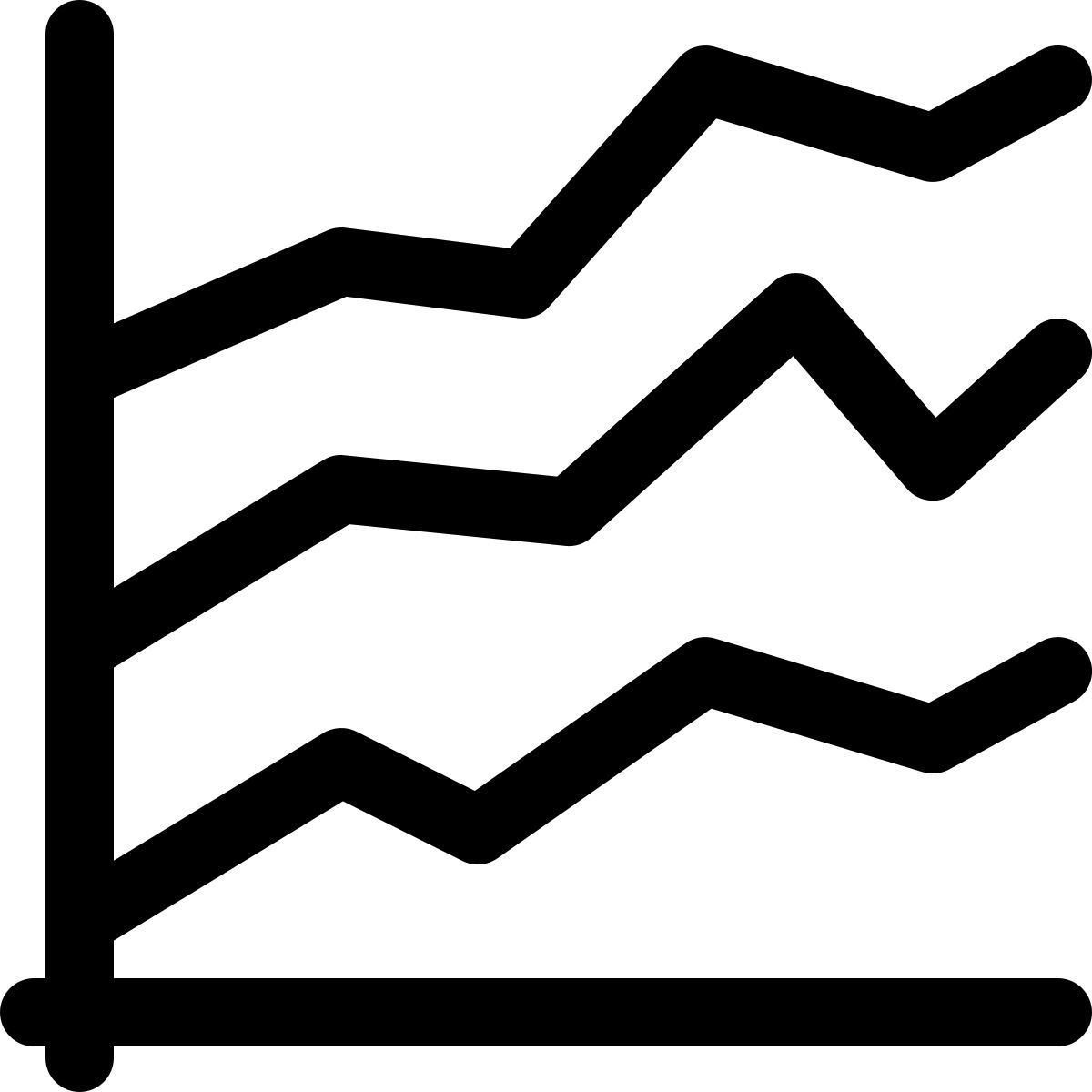 multiple lines graph icon