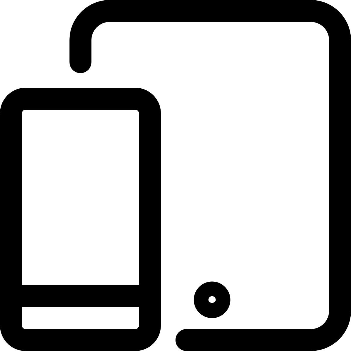 다양한 크기의 휴대폰 화면 및 기기 레이아웃 icon