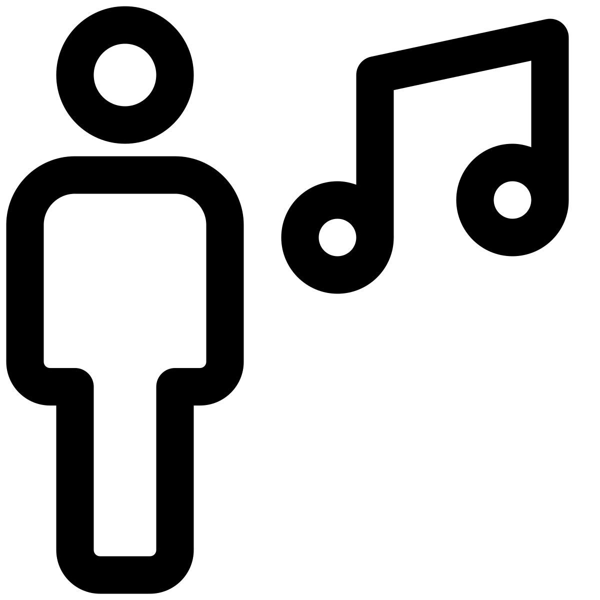 Music shared on a web messenger by group of employee icon
