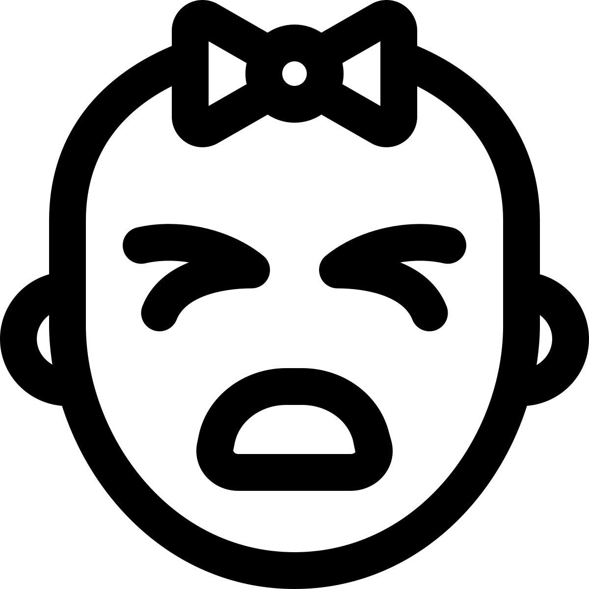 crying baby icon