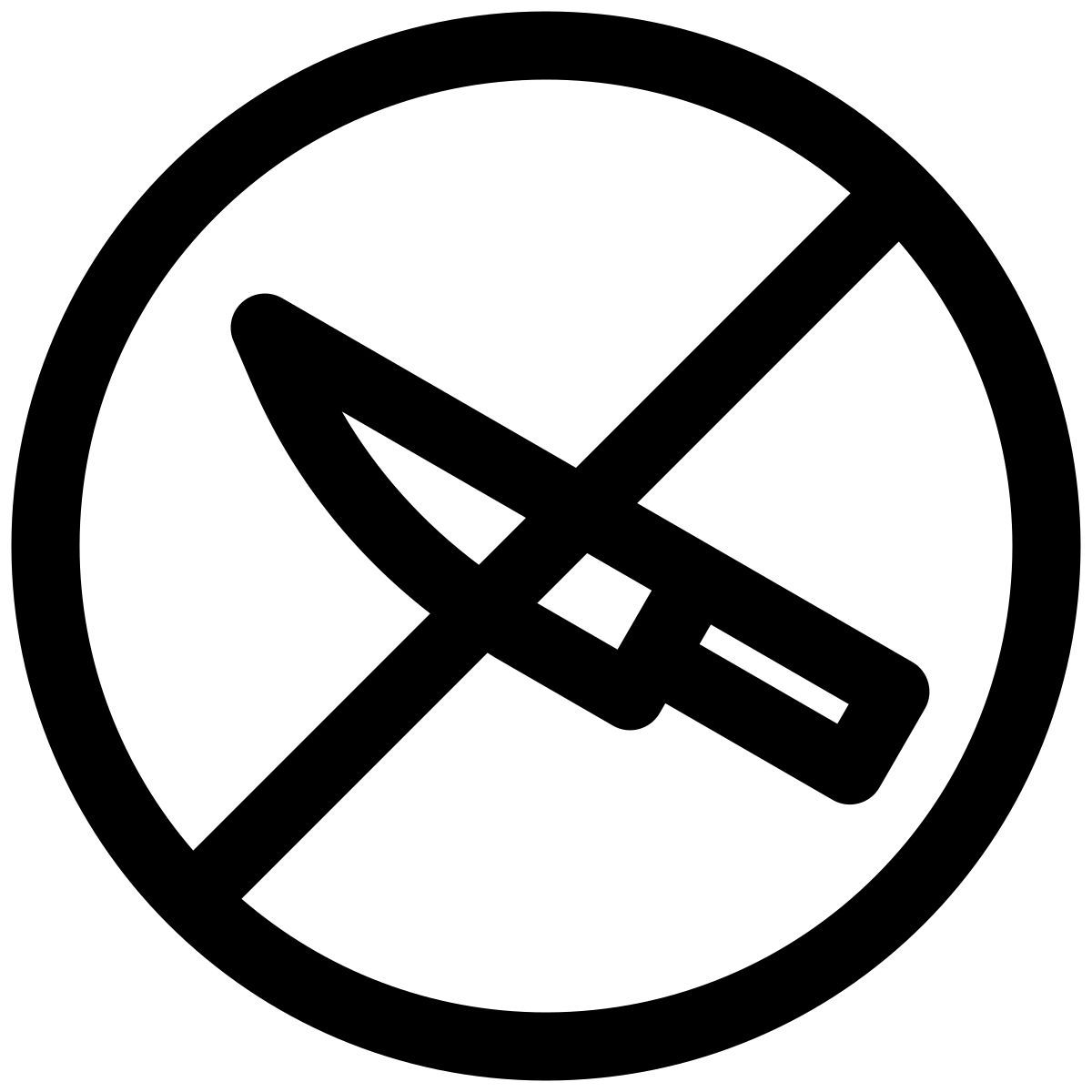 no sharp objects icon