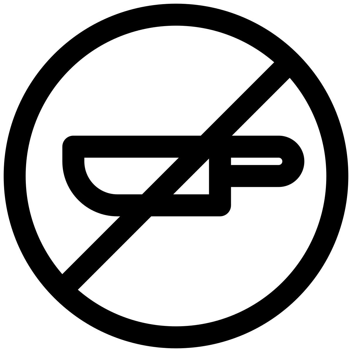 pas d'objets tranchants icon