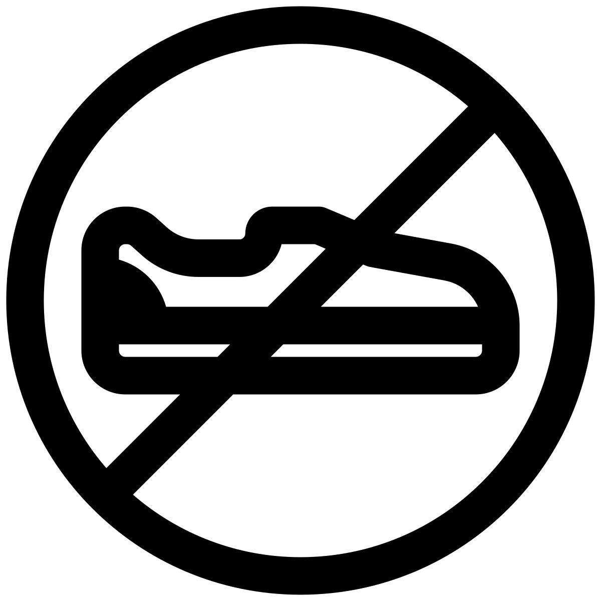 no shoes icon