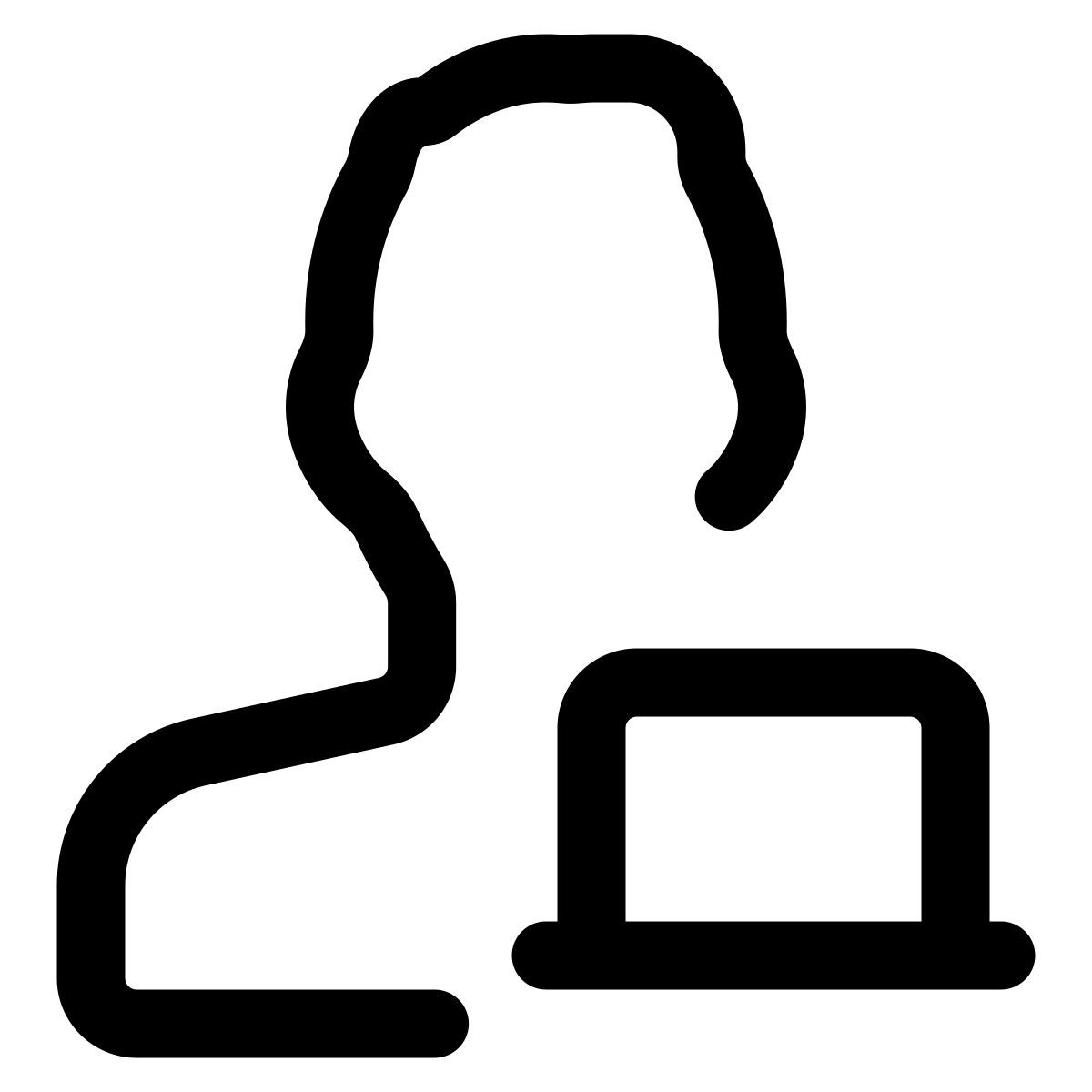 usuario de portátil icon