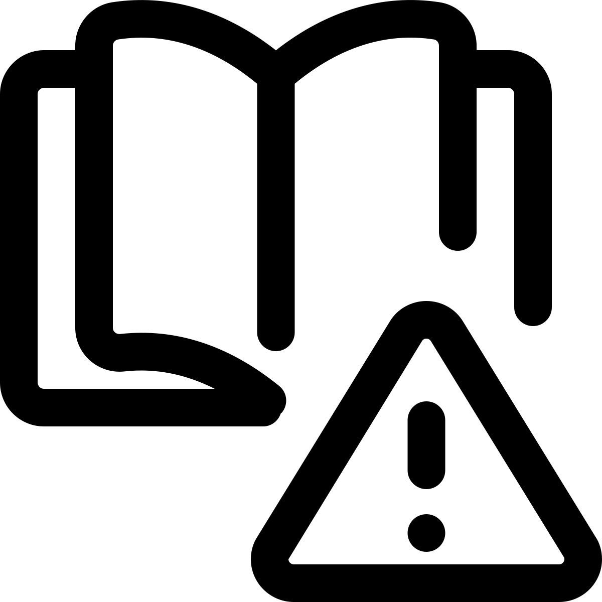 book warning icon