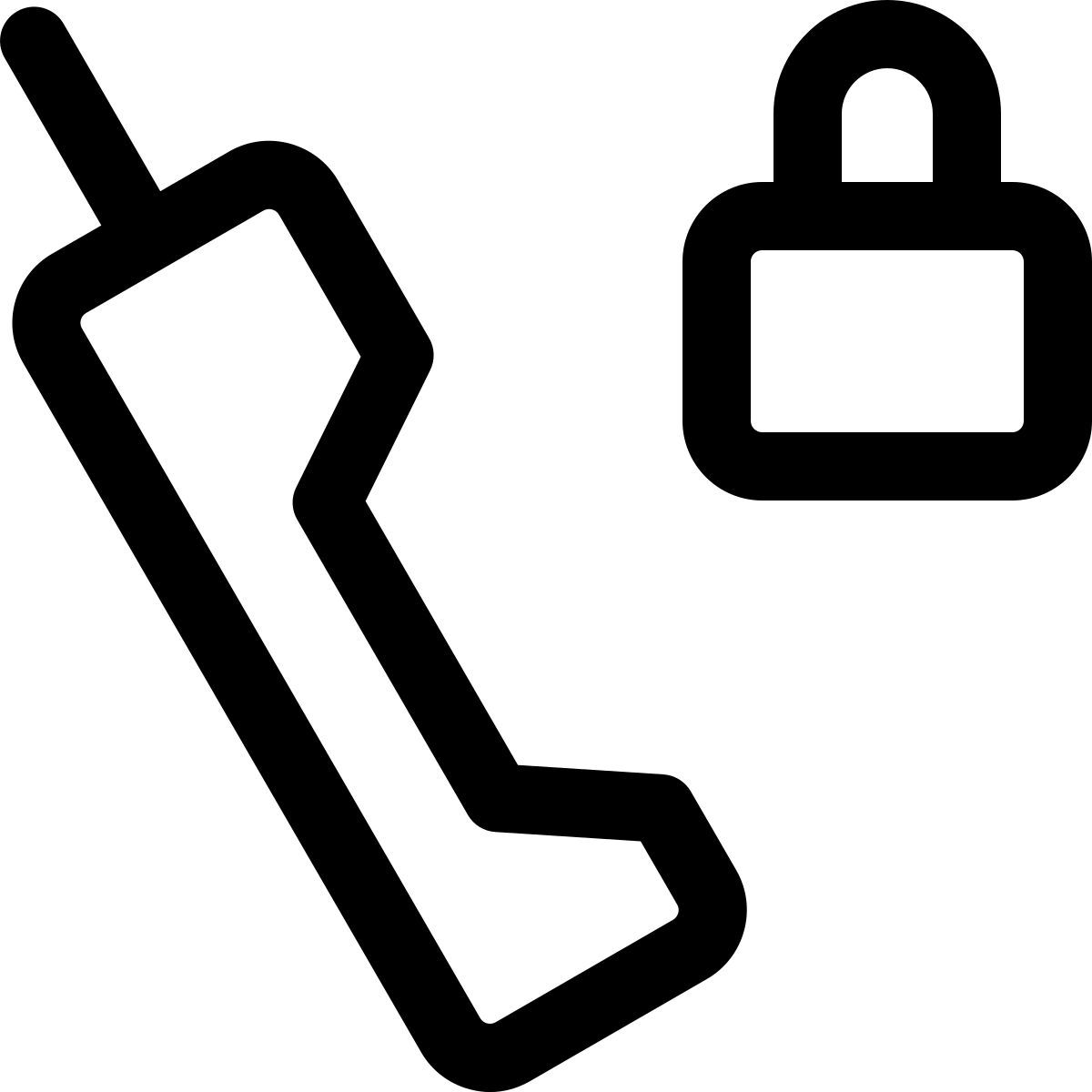 verrouillage du téléphone satellite icon