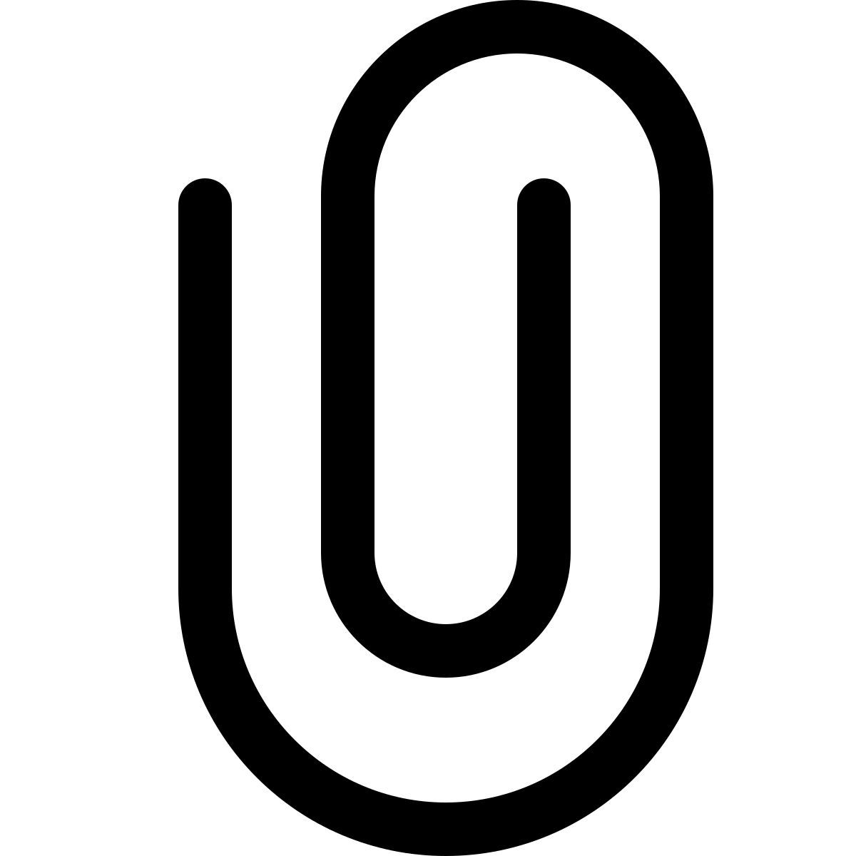 paper clip logotype for file attachment in email application icon