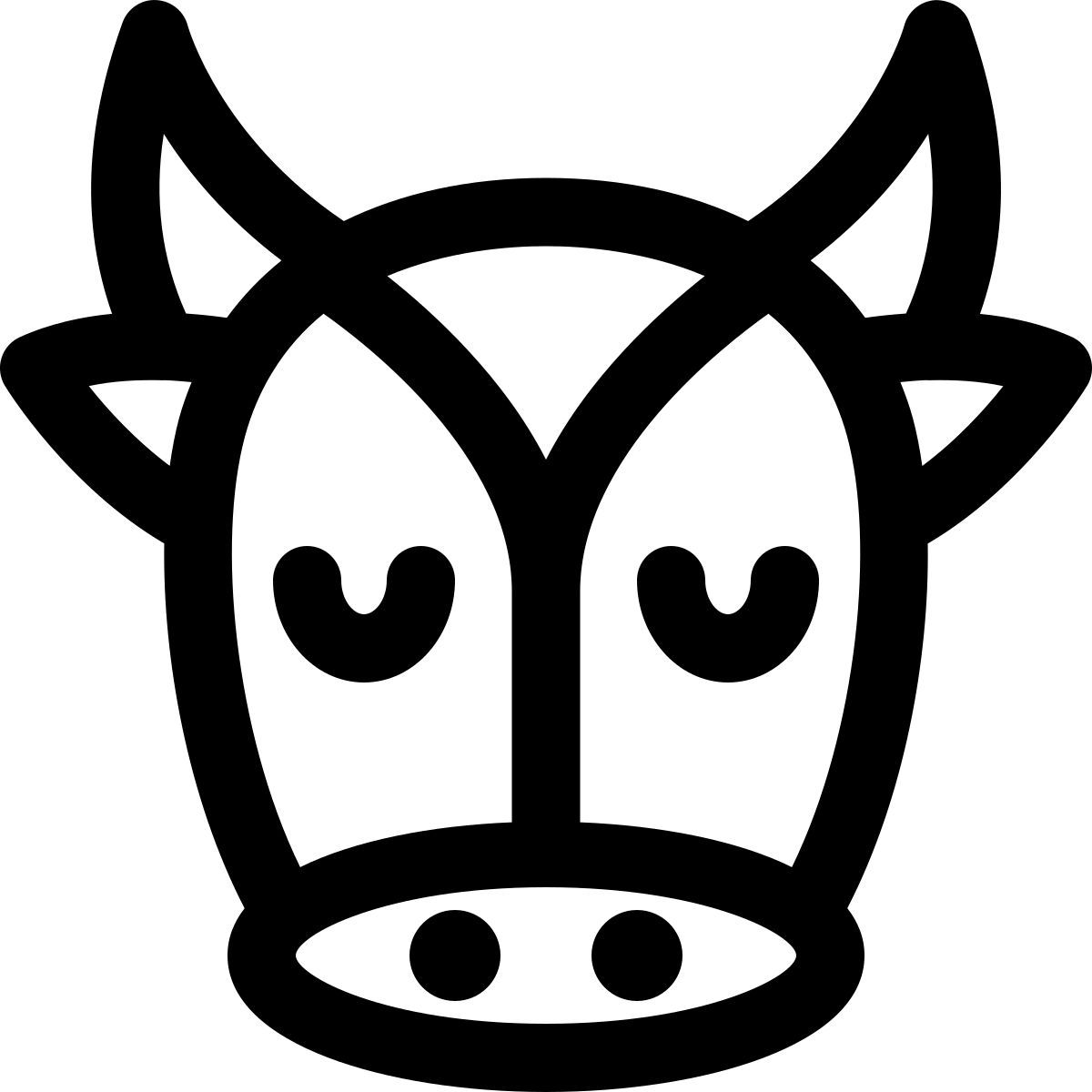 pensive and sad face cow pictorial representation emoji icon