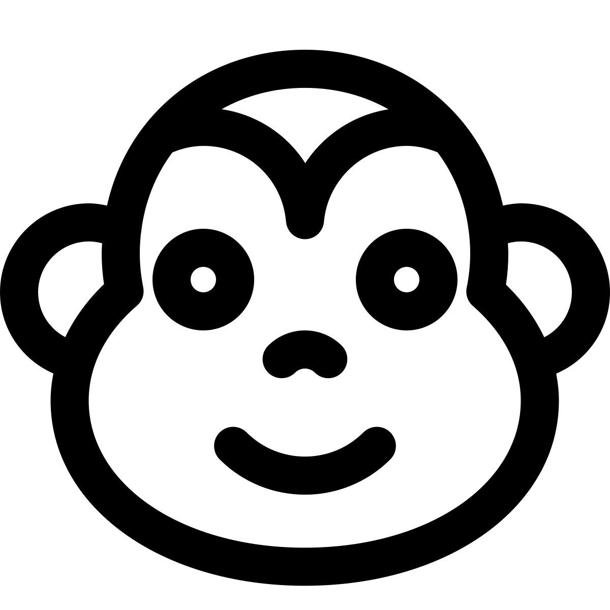 representación pictórica del emoji de mono para chatear icon