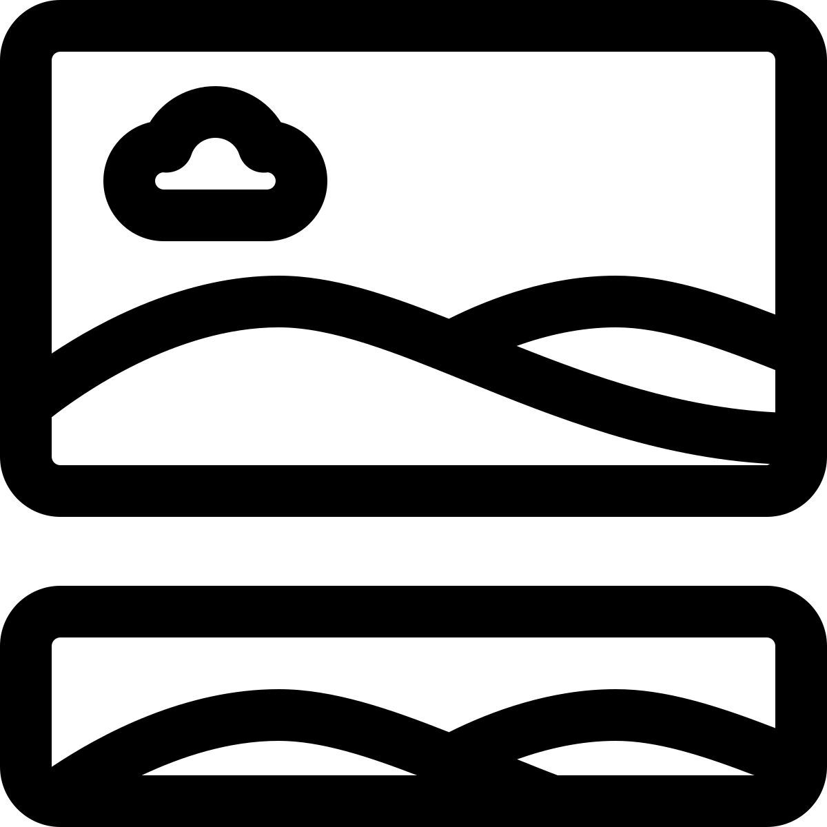 disposizione della cornice icon