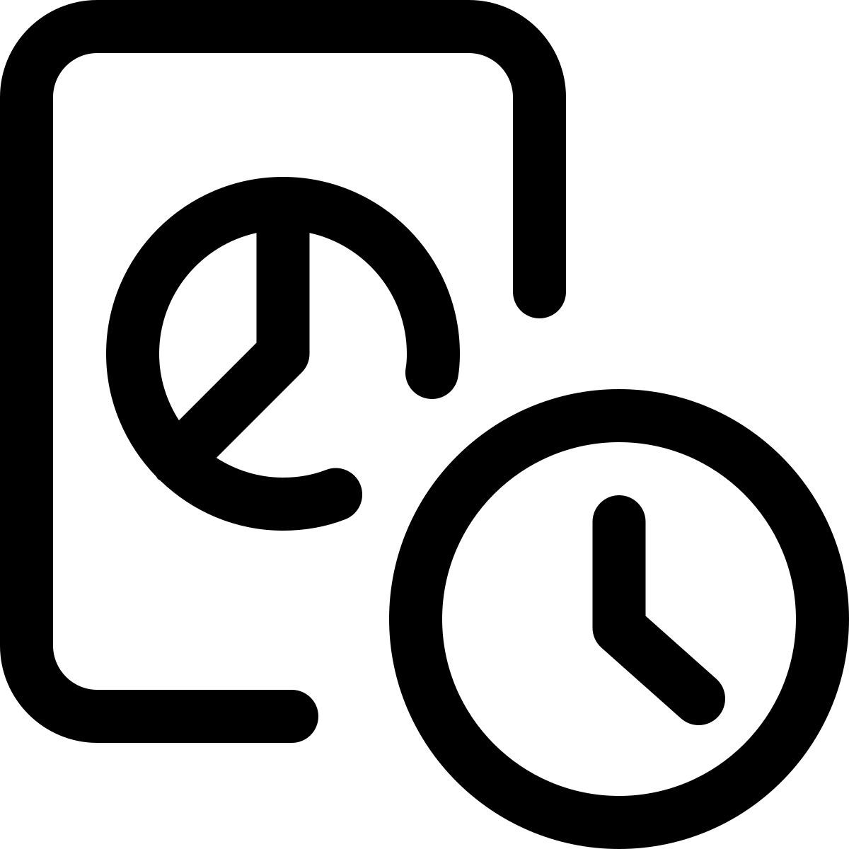 queue pie chart icon