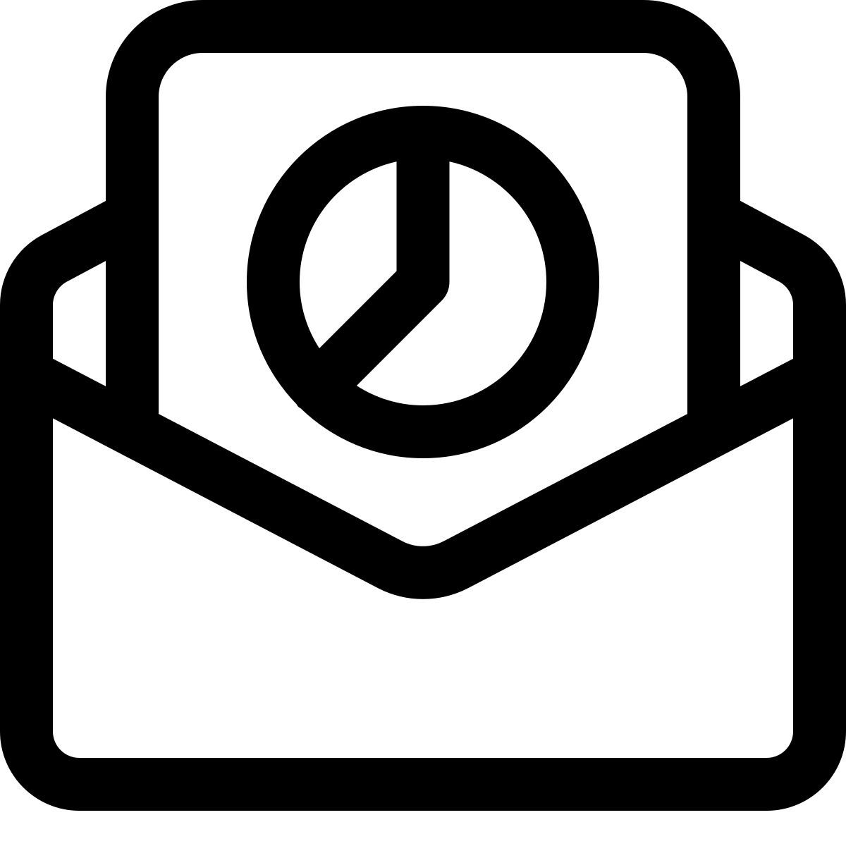 pie chart mail icon
