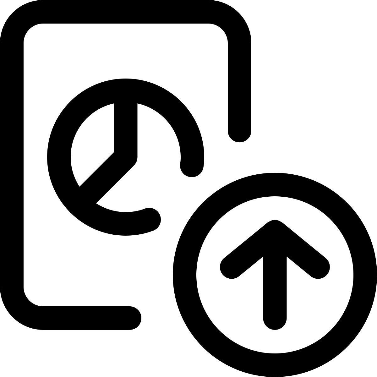 carica grafico a torta icon