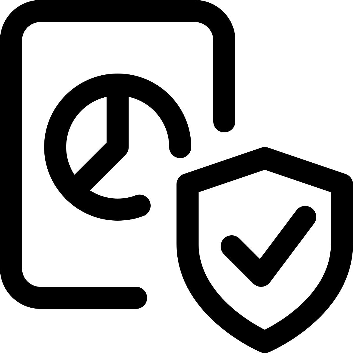 gráfico circular seguro icon