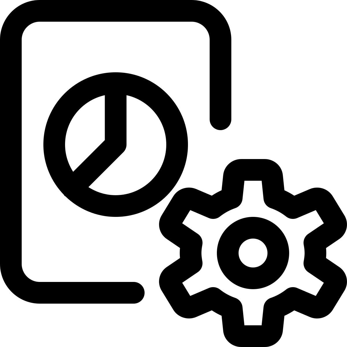 pie chart settings icon