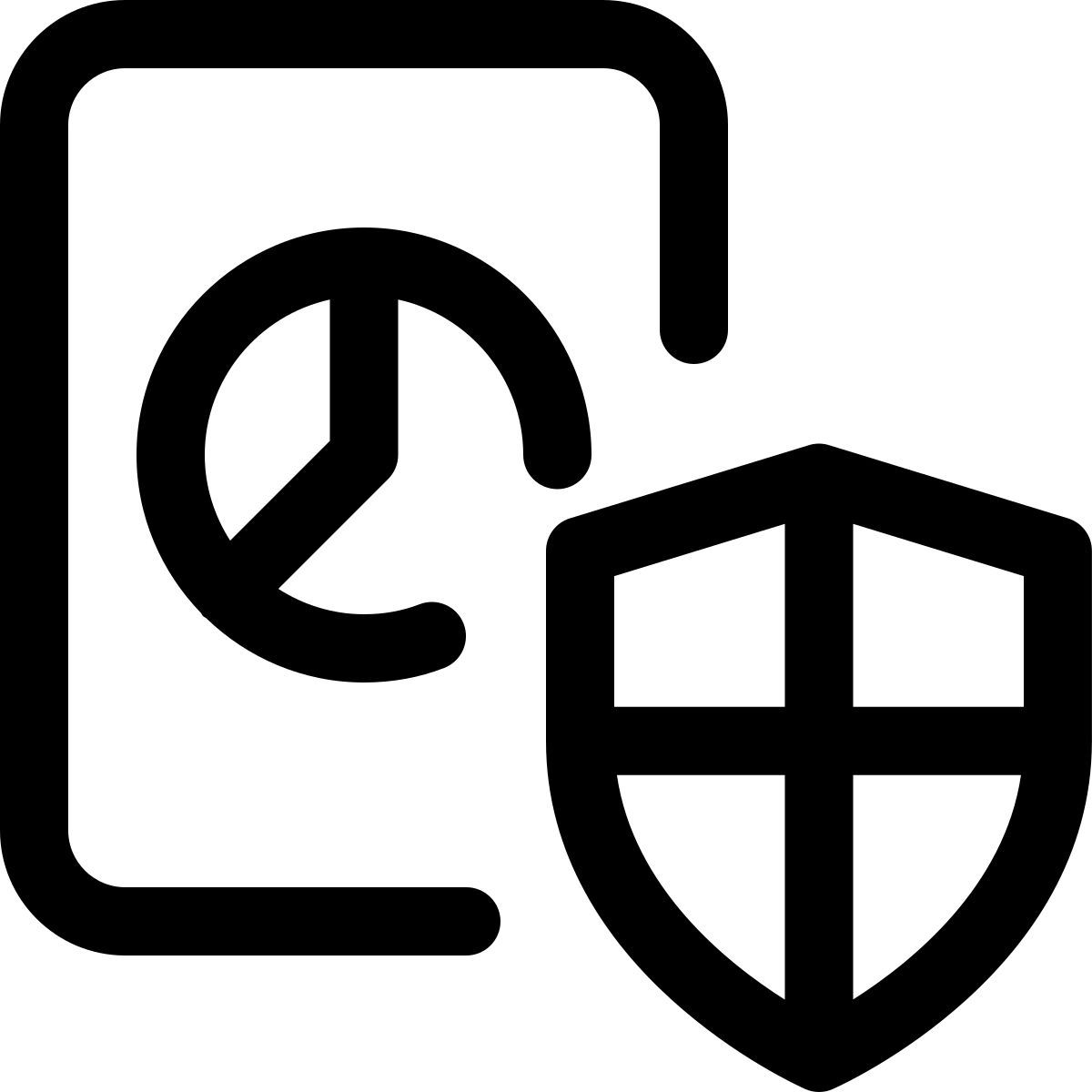 gráfico circular seguro icon