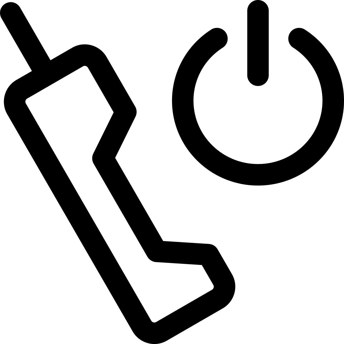 pulsante di accensione/spegnimento del telefono satellitare icon