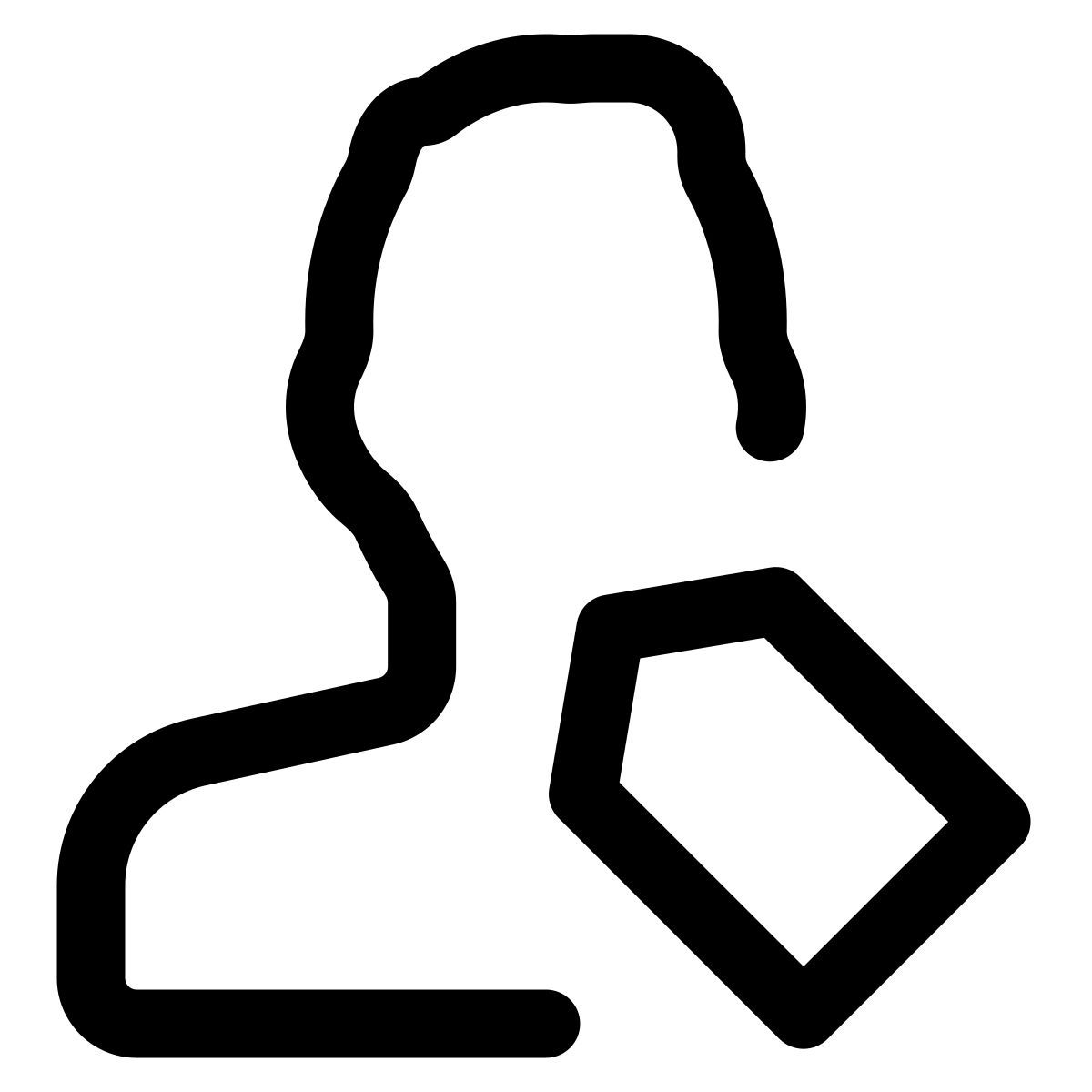 user with price tag icon