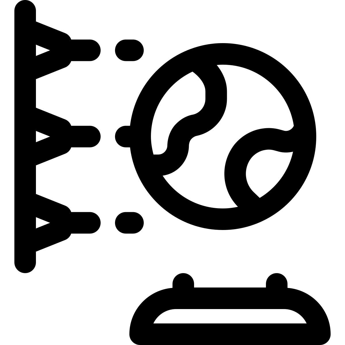 Impression 3D du globe icon