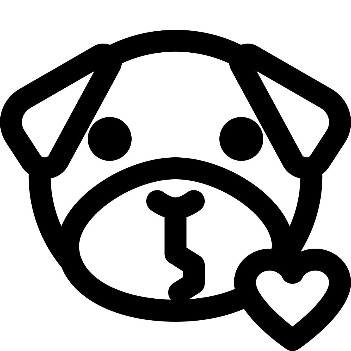 pug dog blows a kiss pictorial representation emoticon icon