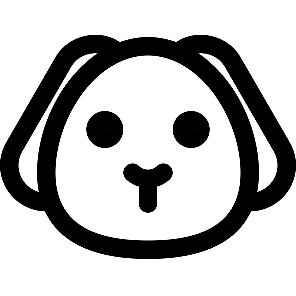 puppy without mouth pictorial representation emoticon for chat icon