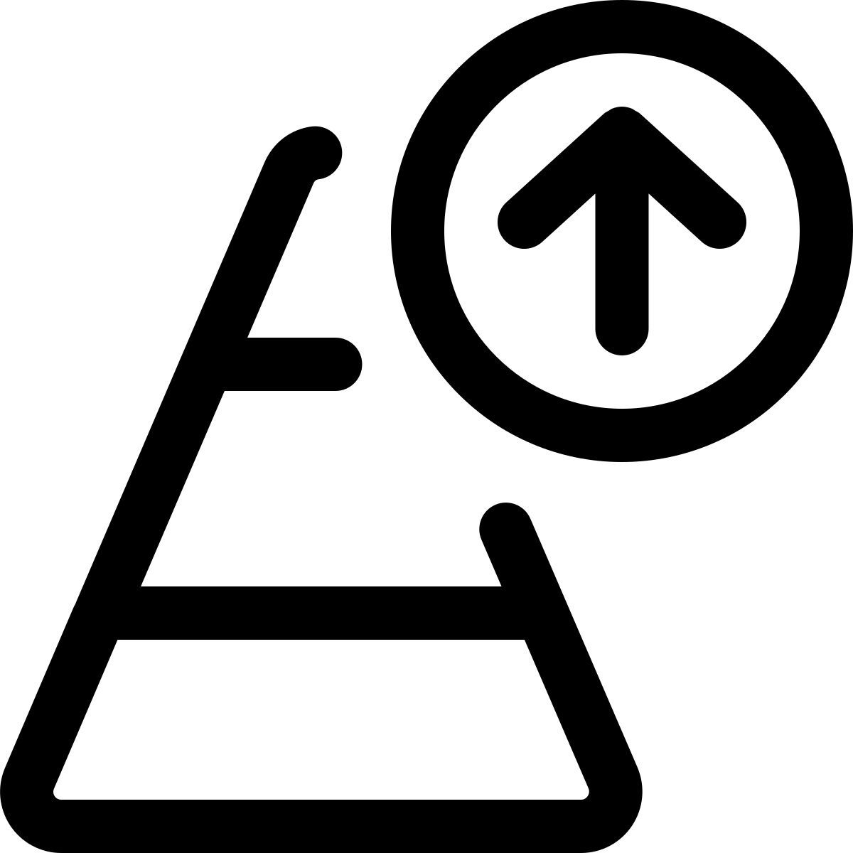 carica grafico a piramide icon