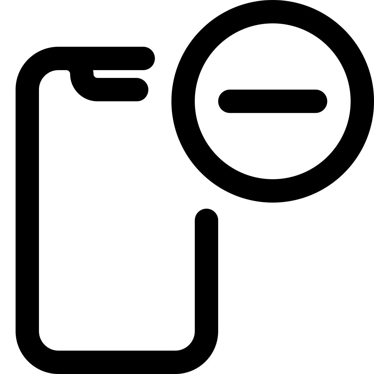 delete phone data icon