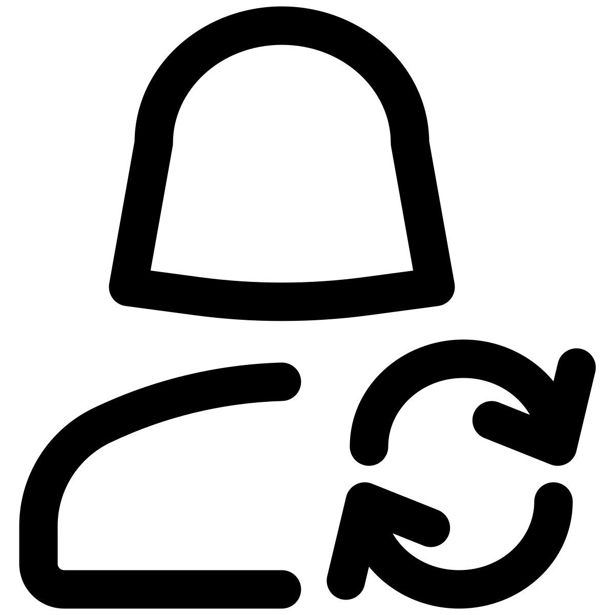 repetitive shift of an single female user for work schedule icon