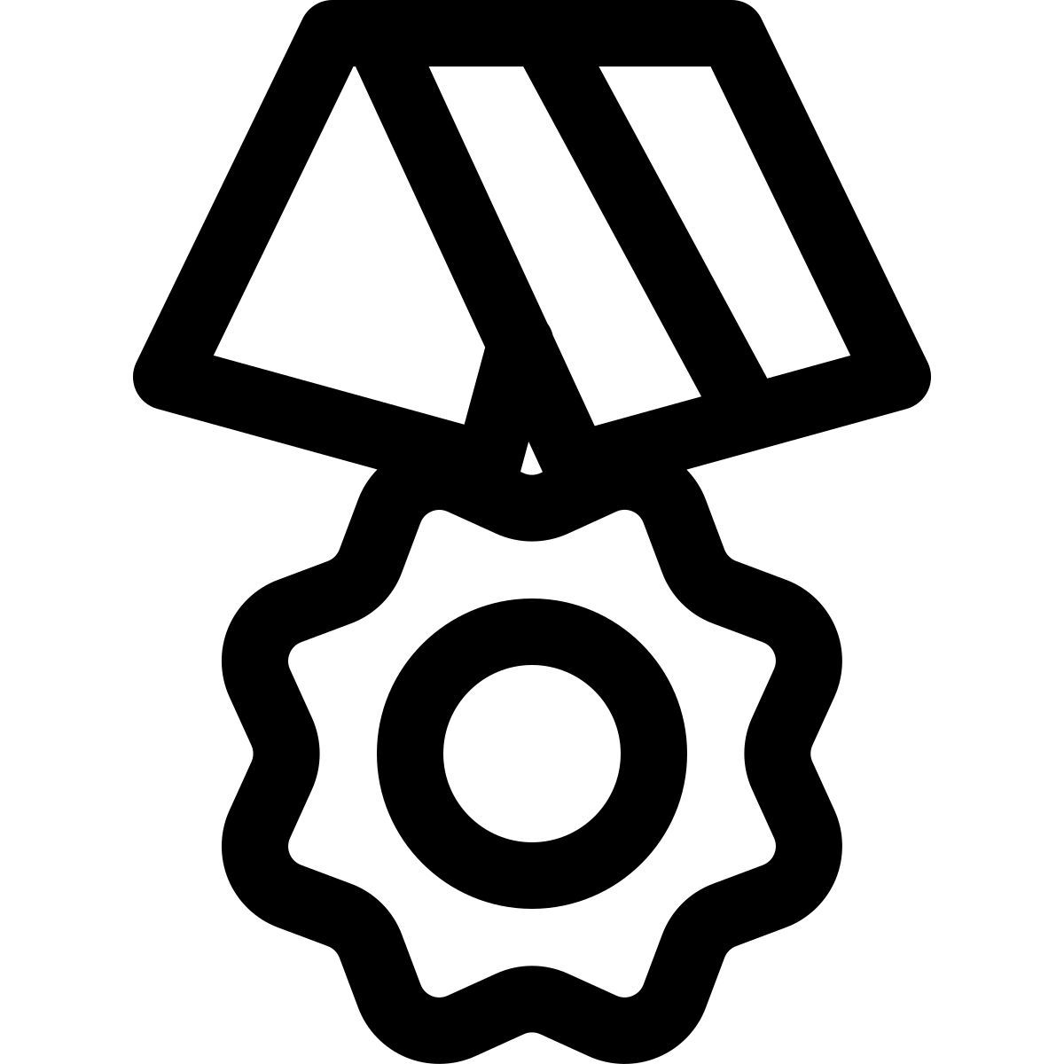 flower shaped medal icon