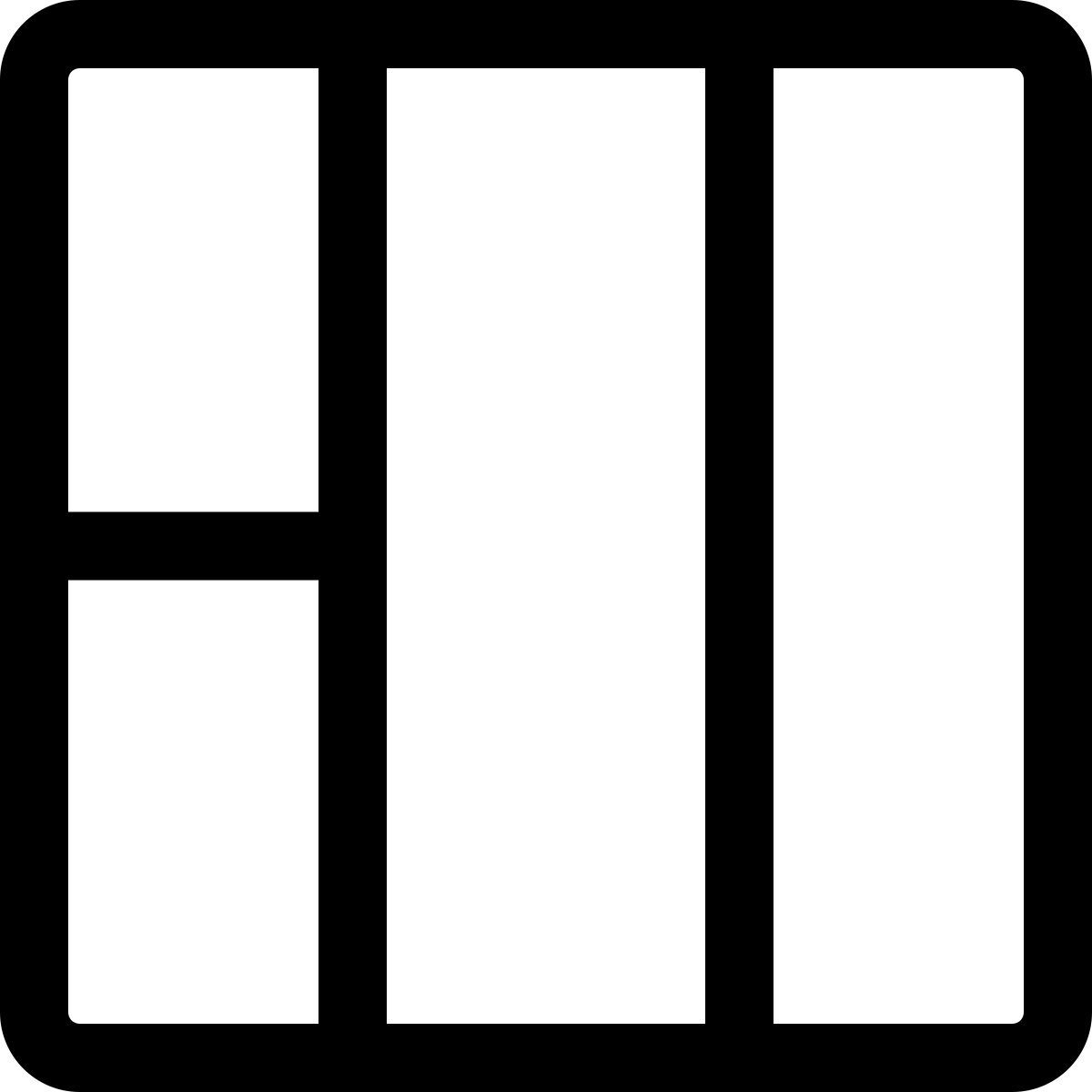 disposición de barras verticales icon