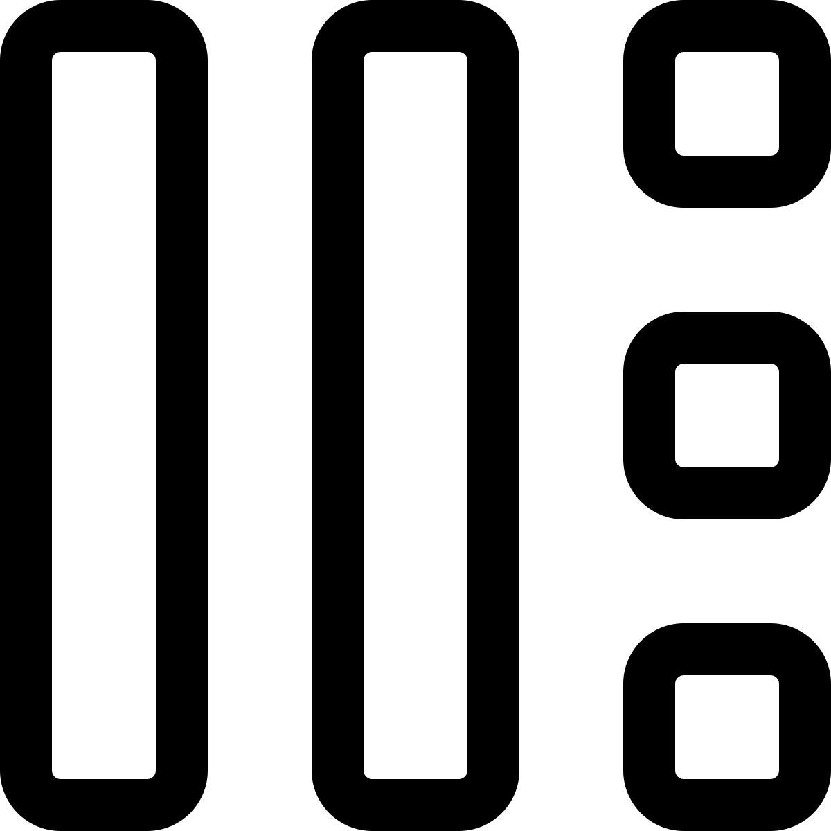 disposition des colonnes verticales icon