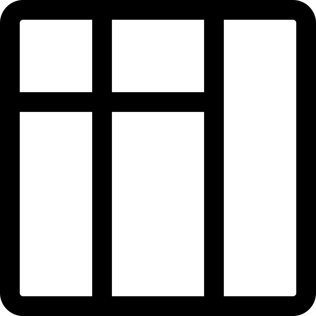 tabela com colunas verticais icon