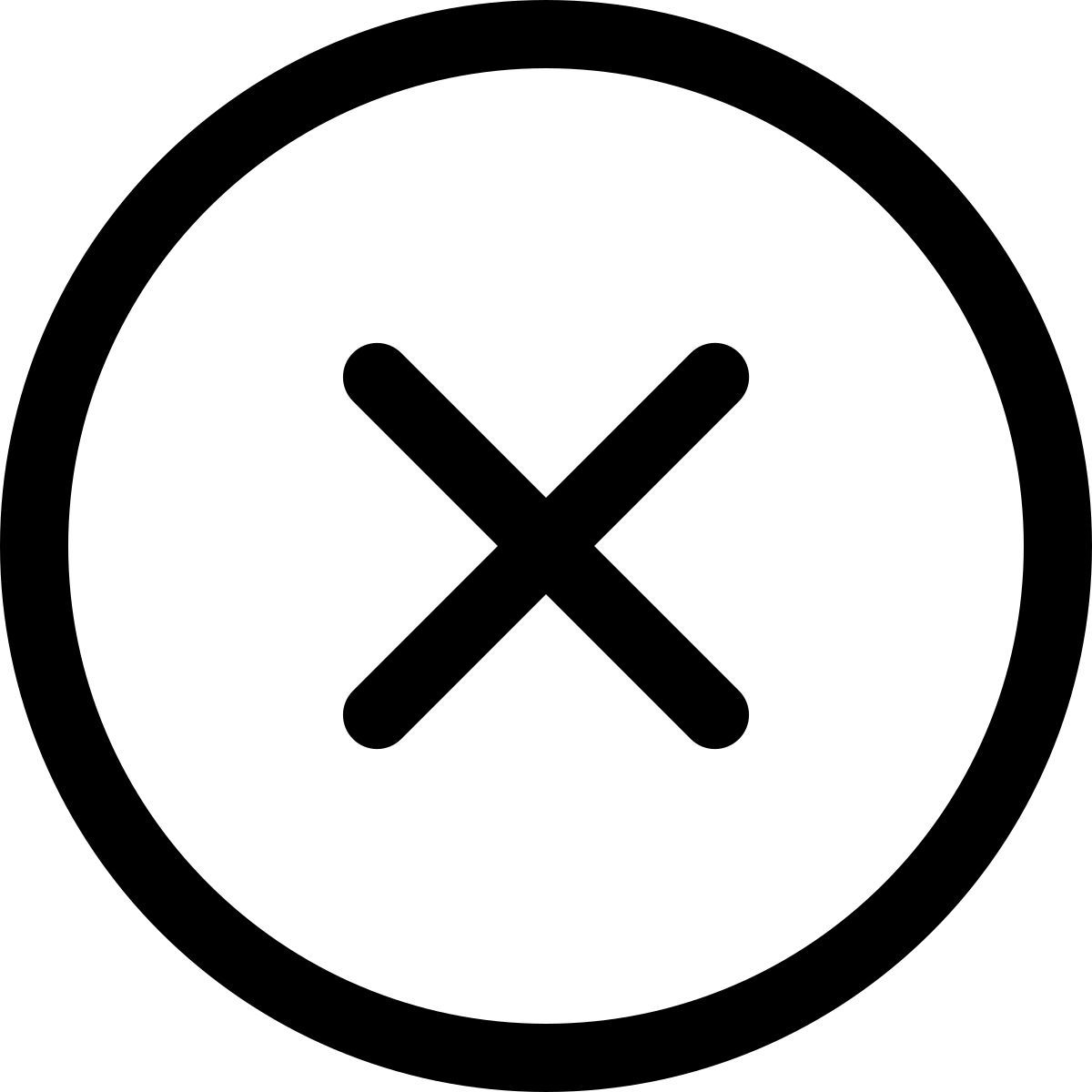 close symbol icon