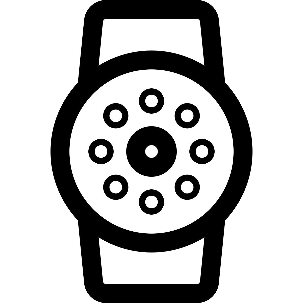 round smartwatch face icon
