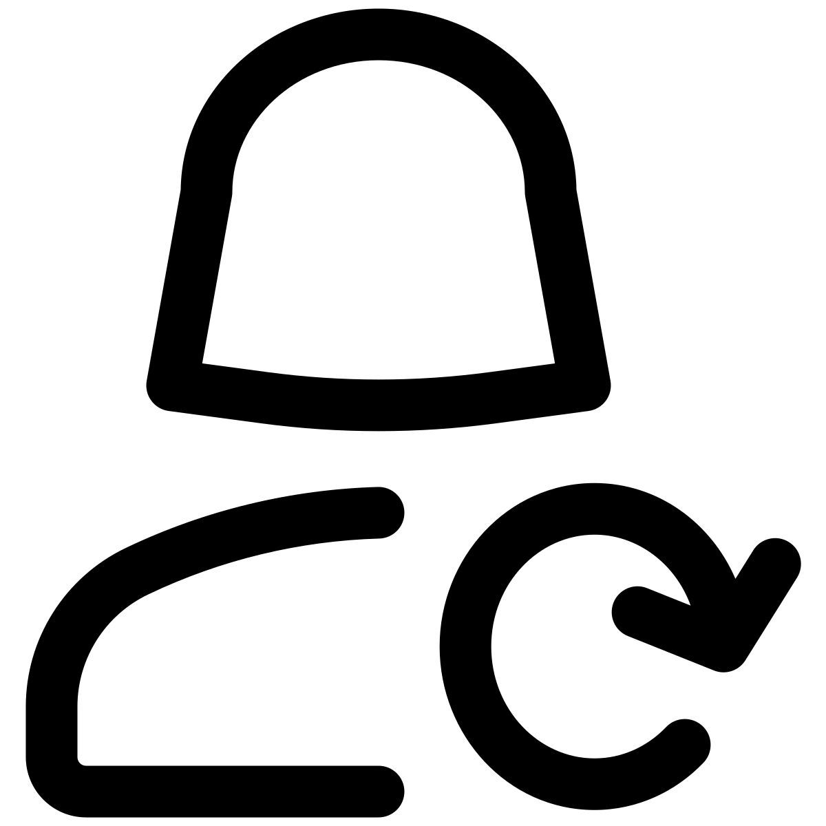 routine shift for the work process with loop arrow icon