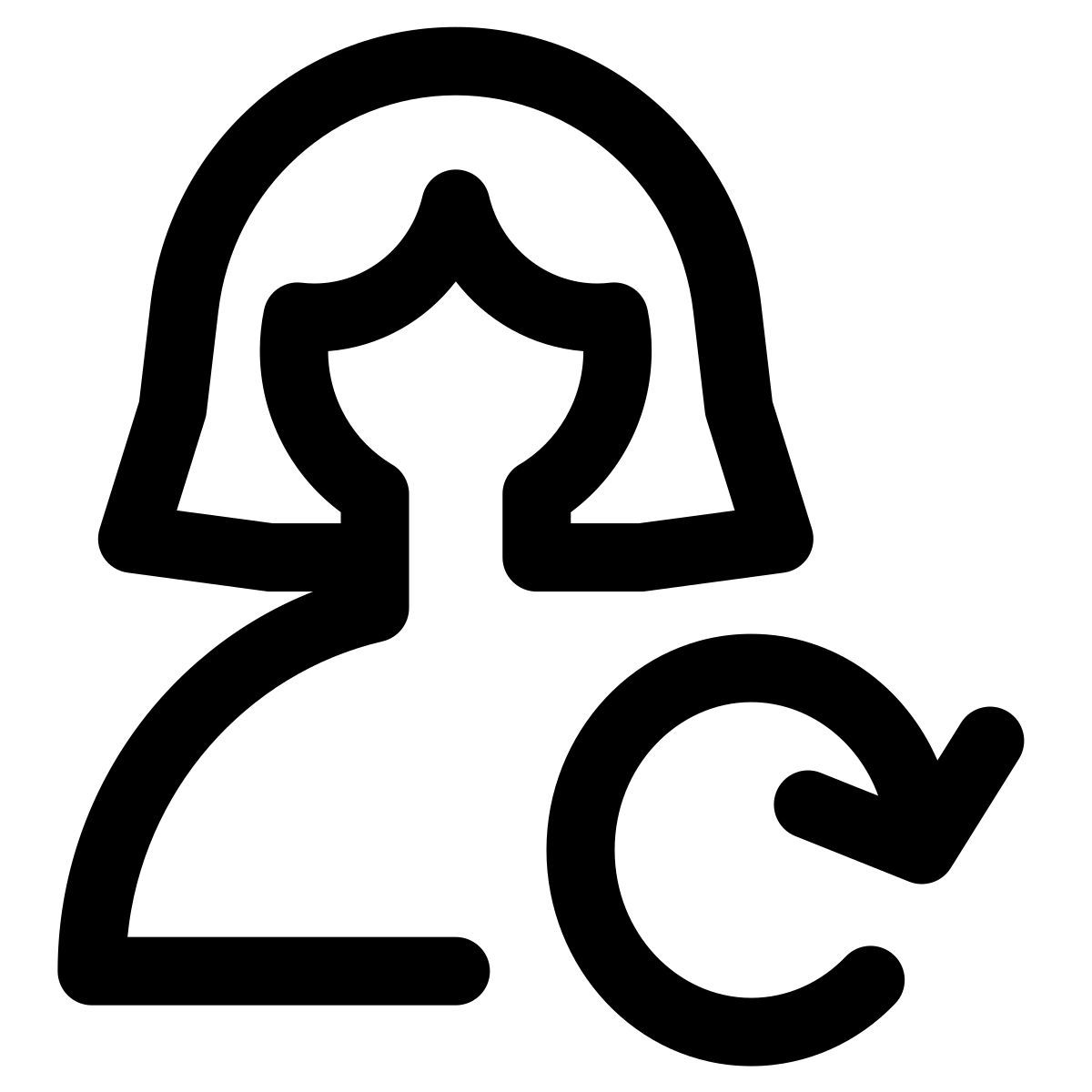 routine shift for the work process with loop arrow icon