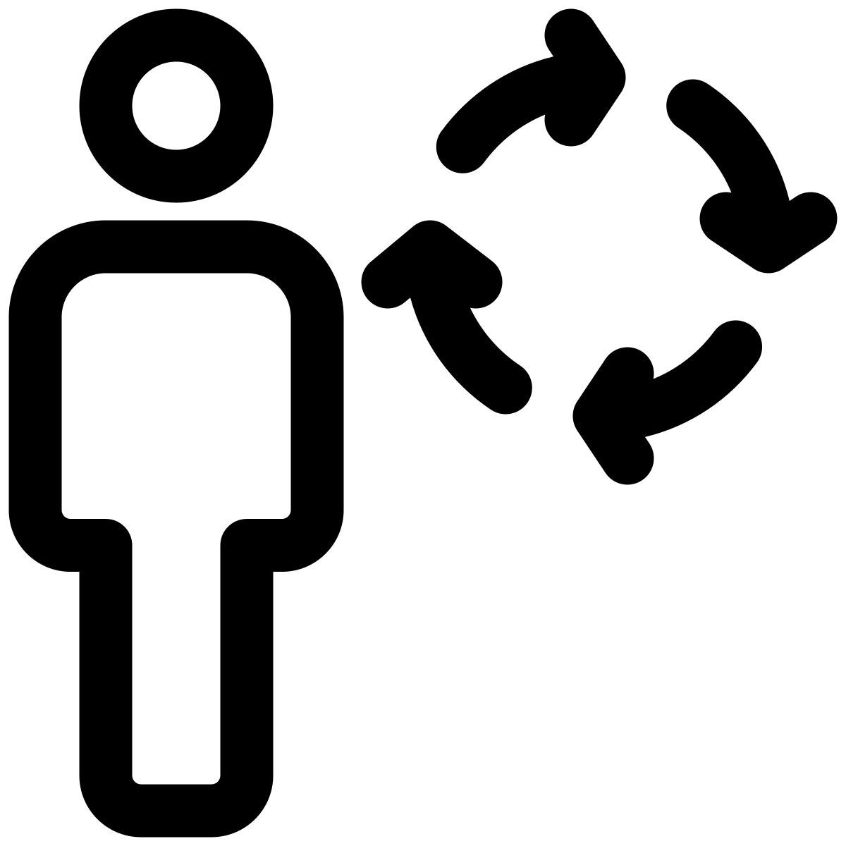 routine shift for the work process with loop arrows icon