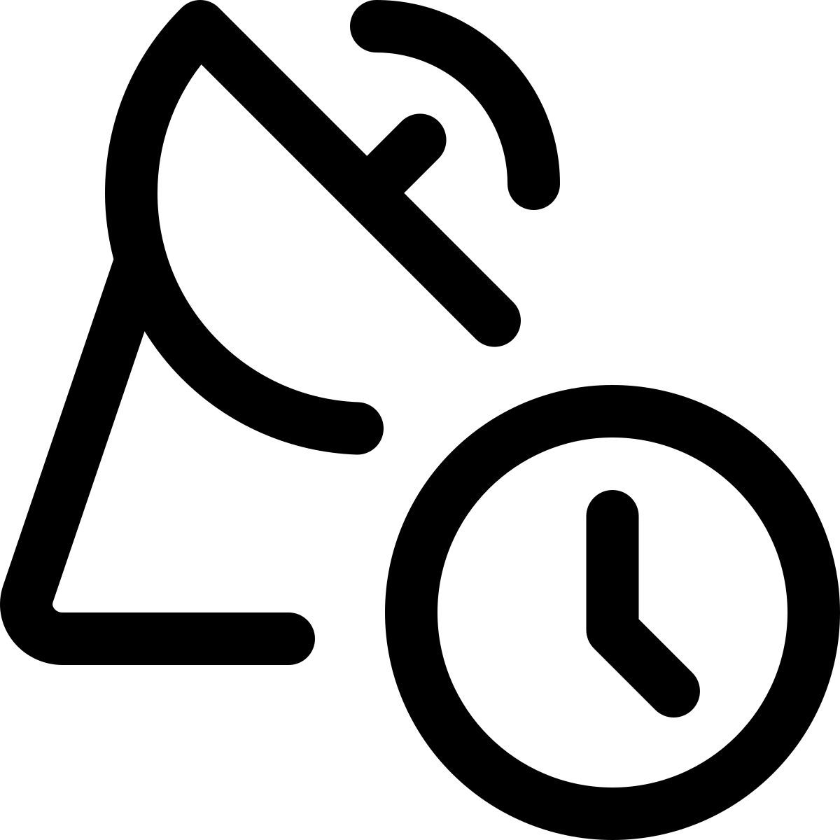 retraso de antena parabólica icon