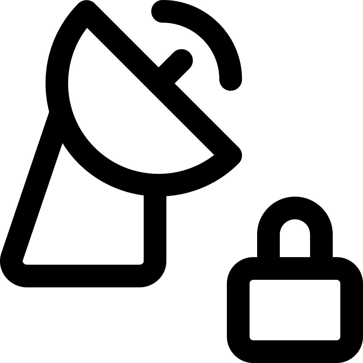 satellite dish lock icon