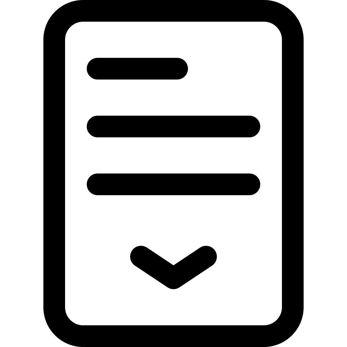 스크롤 가능한 메뉴 icon