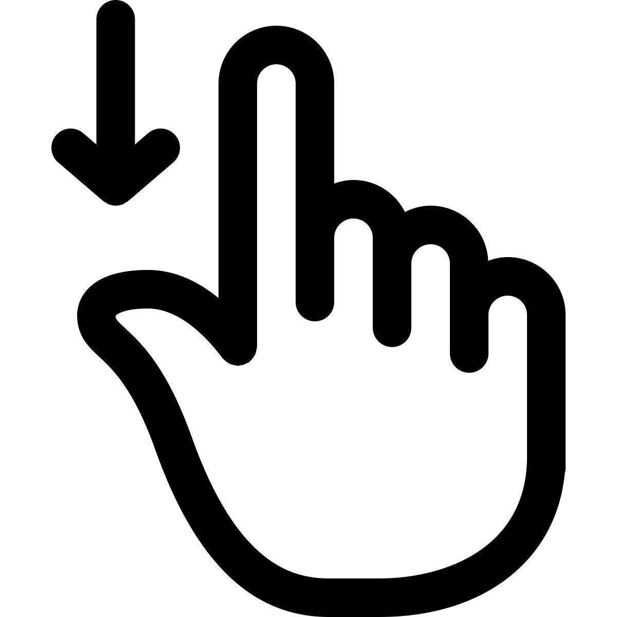 아래로 스와이프 icon