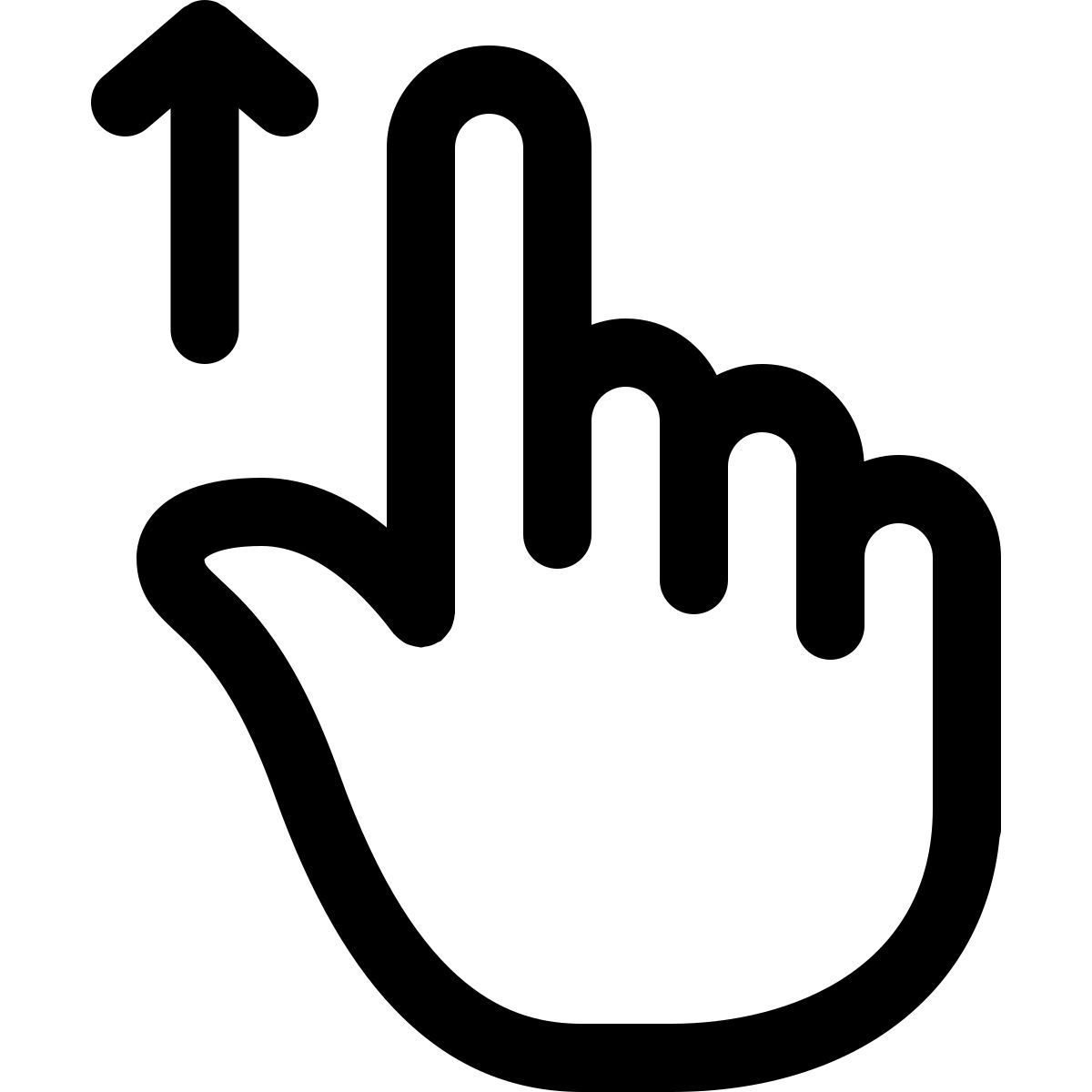 swipe up icon