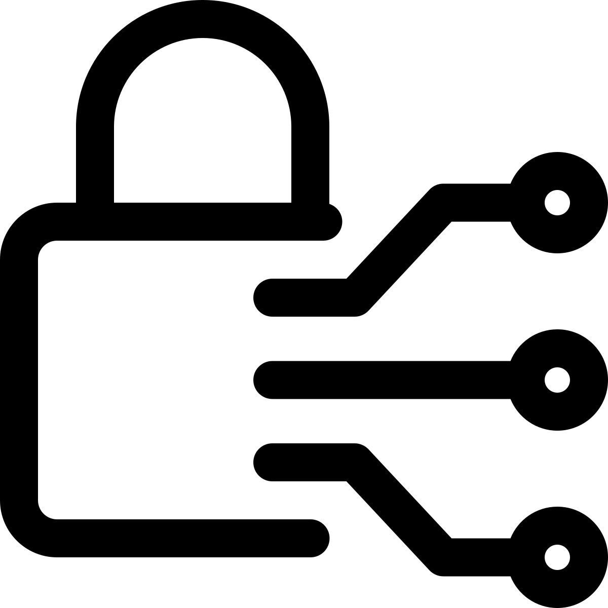 technologie intégrée sécurisée icon