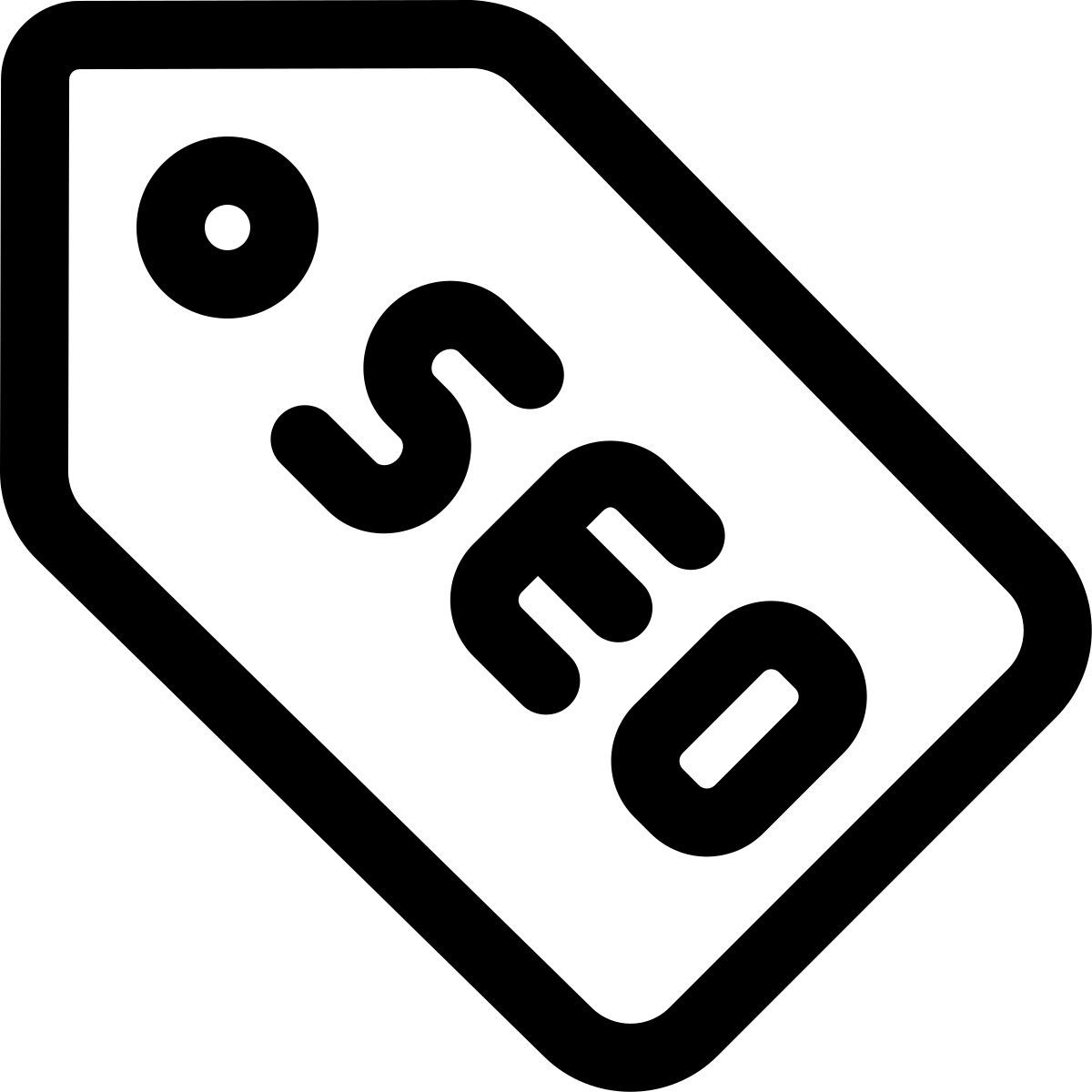 étiquette seo icon
