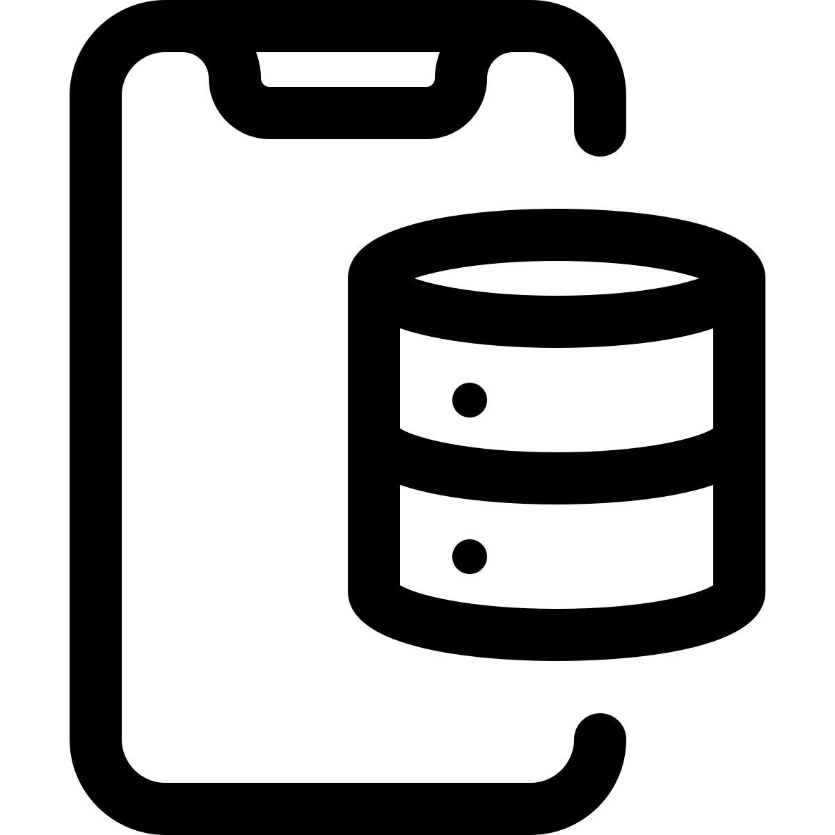 acceso a bases de datos móviles icon
