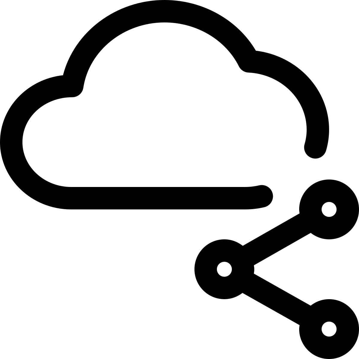 share cloud content icon
