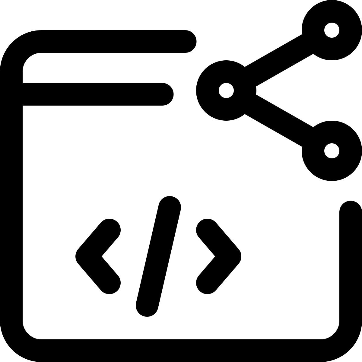share programming code icon