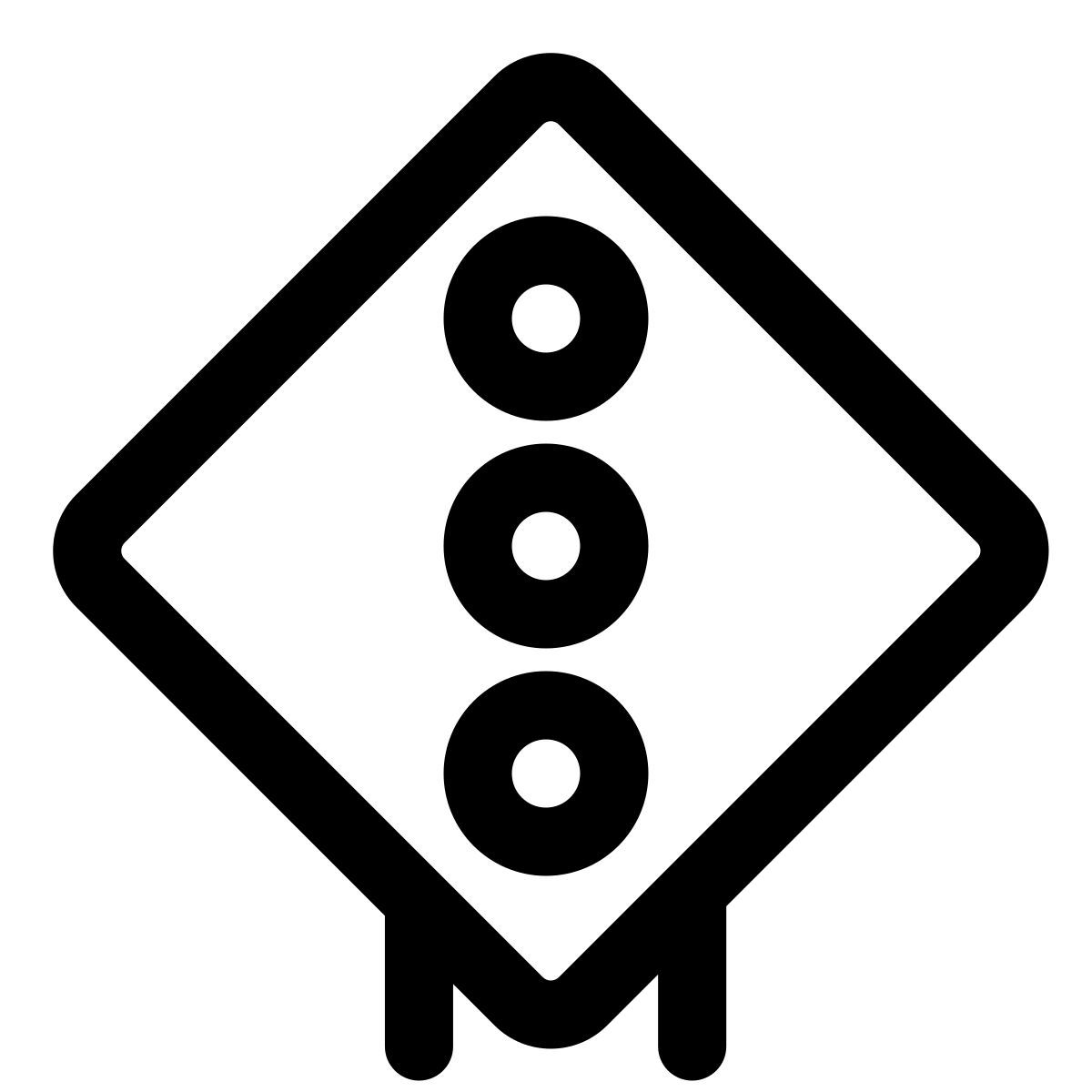 cartello esterno su forma triangolare illuminazione traffico regolare tal revivo icon